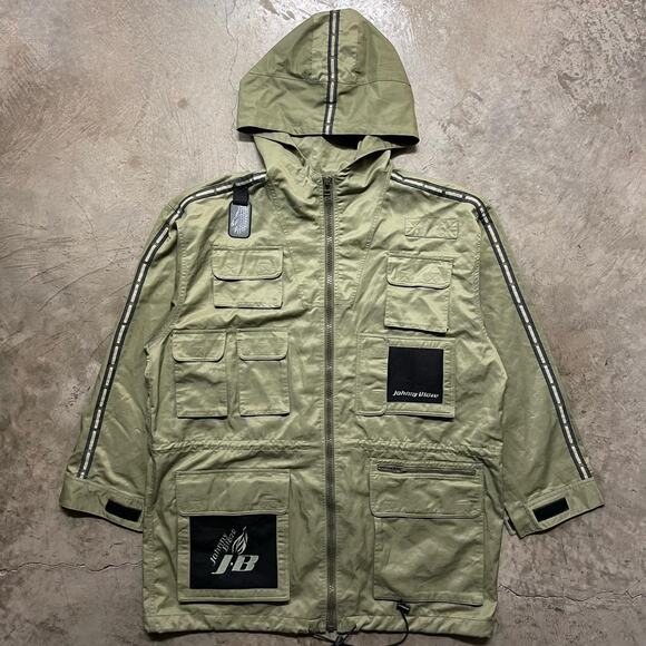 Vintage 1990s Johnny Blaze Anorak Trench Coat Full Zip Jacket Mens 2XL - Picture 1 of 5